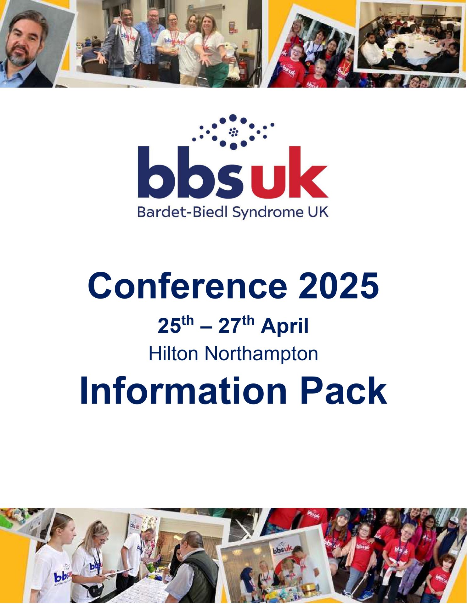 Front page of the BBS UK delegate information pack for conference 2025